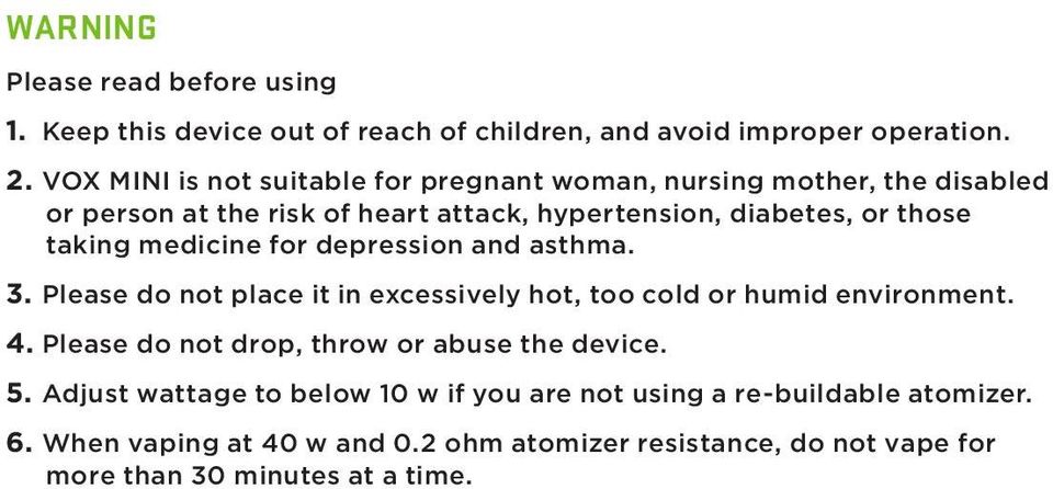 medicine for depression and asthma. 3. Please do not place it in excessively hot, too cold or humid environment. 4.