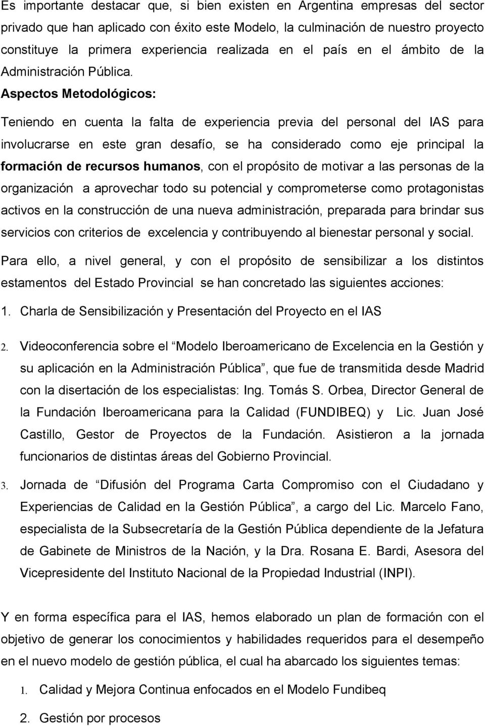 Aplicación del Modelo Iberoamericano de Excelencia en la Gestión en la  Administración Pública de la Provincia de Formosa - PDF Descargar libre