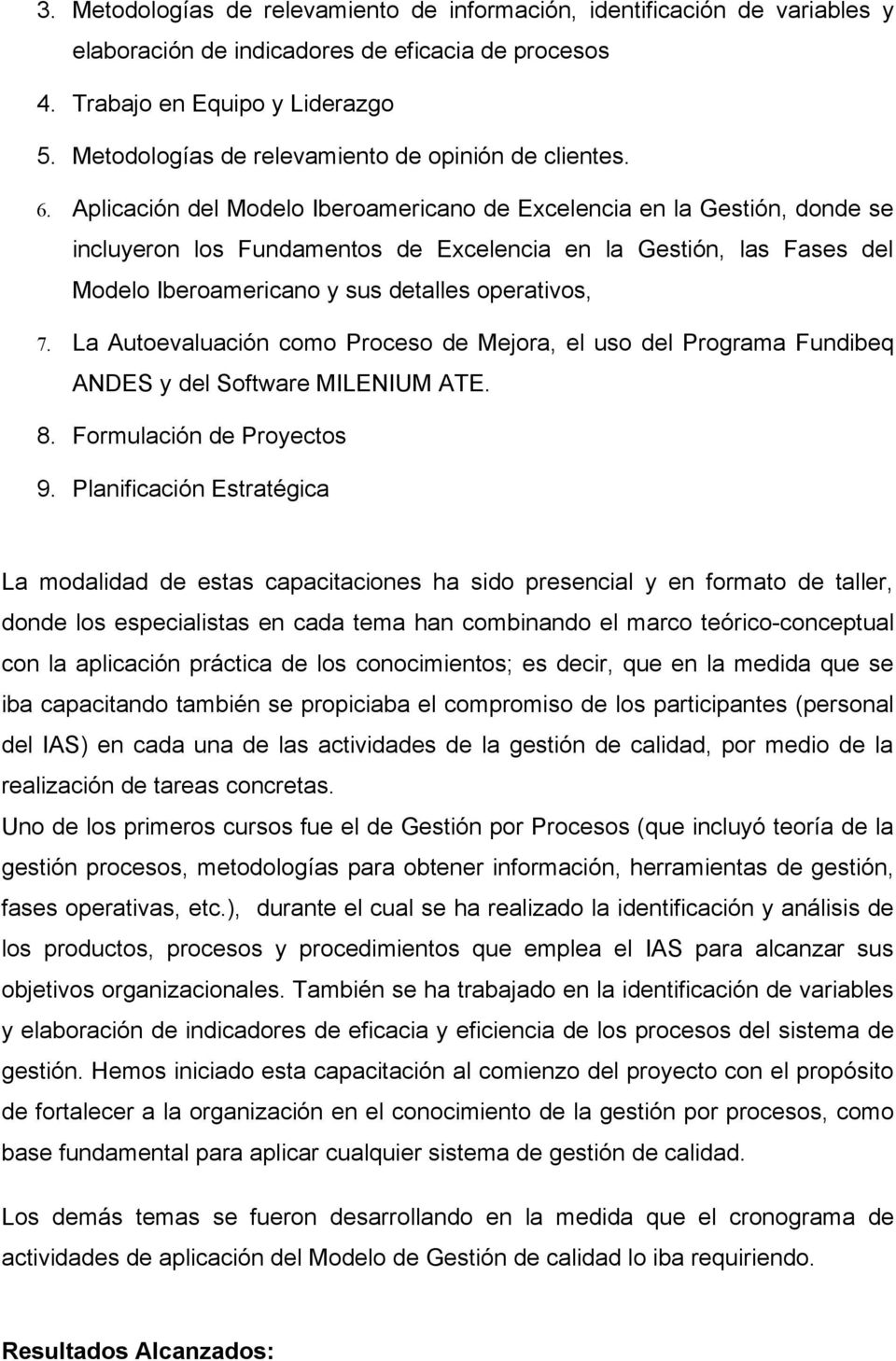 Aplicación del Modelo Iberoamericano de Excelencia en la Gestión en la  Administración Pública de la Provincia de Formosa - PDF Descargar libre