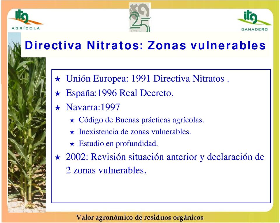 Navarra:1997 Código de Buenas prácticas agrícolas.