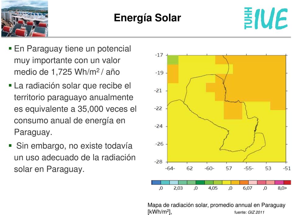 el consumo anual de energía en Paraguay.