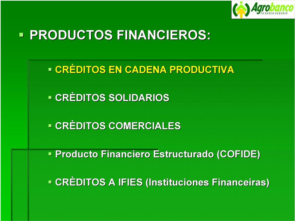 COMERCIALES Producto Financiero Estructurado