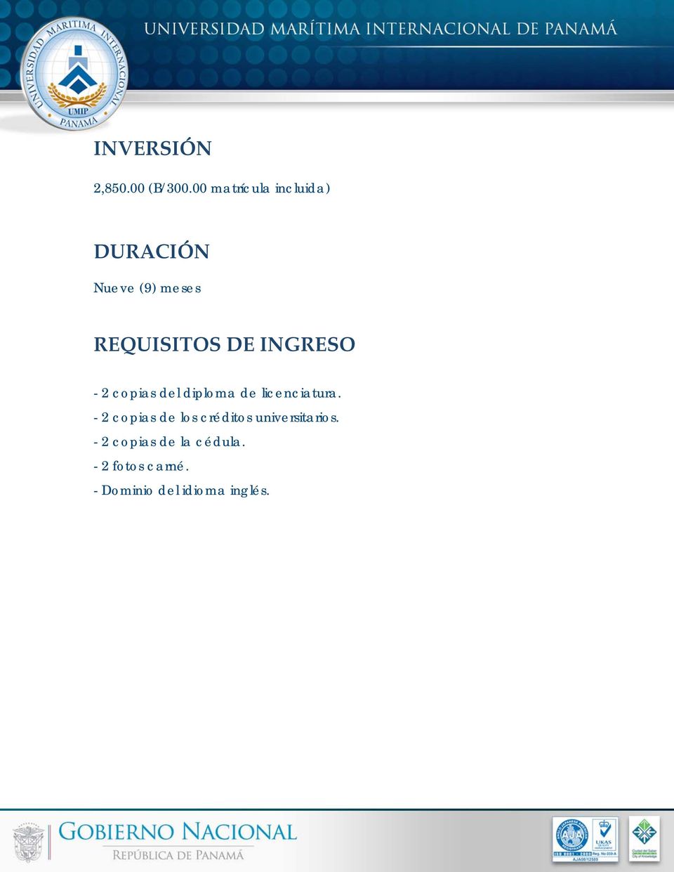 INGRESO - 2 copias del diploma de licenciatura.