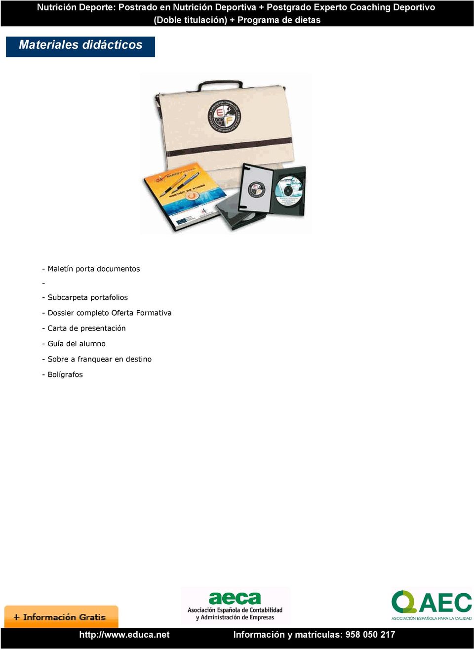 Oferta Formativa - Carta de presentación - Guía