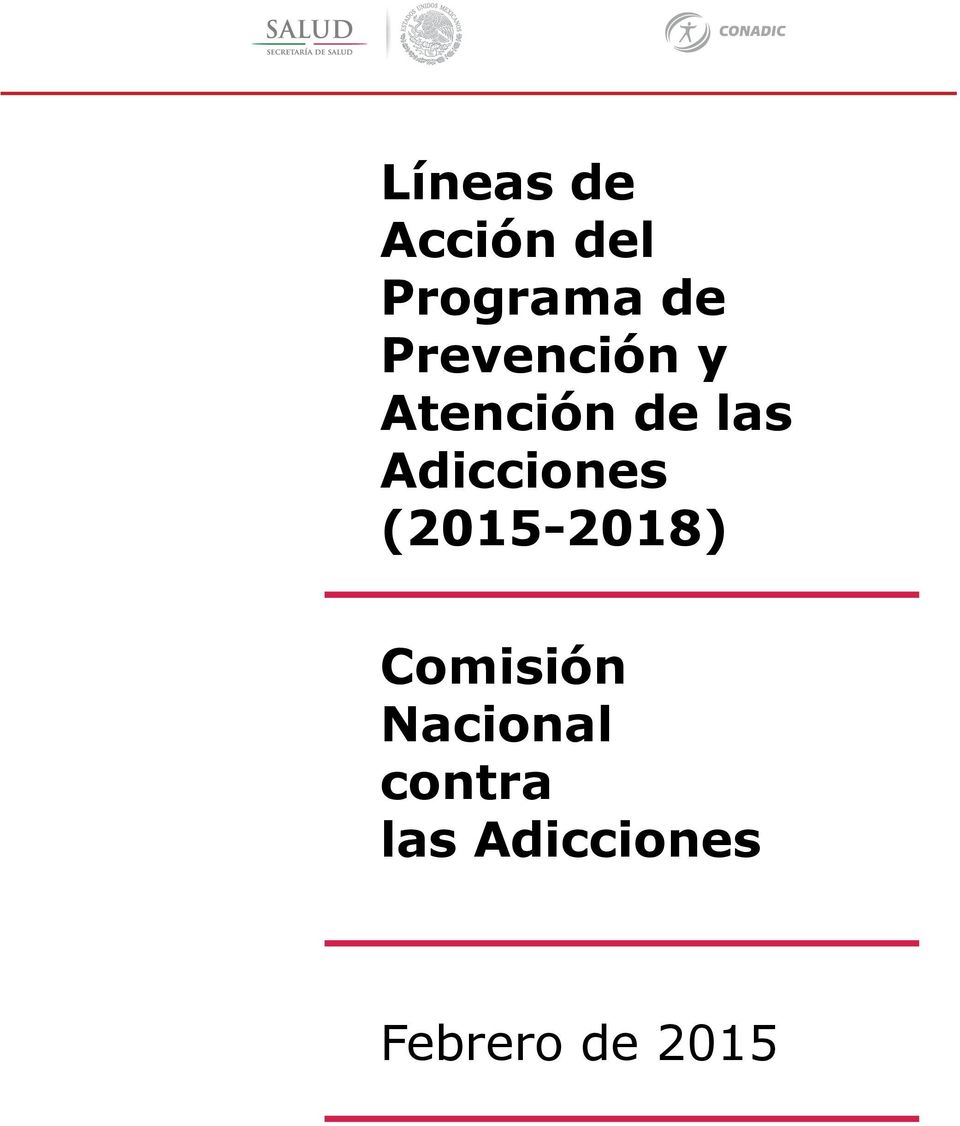 Adicciones (2015-2018) Comisión