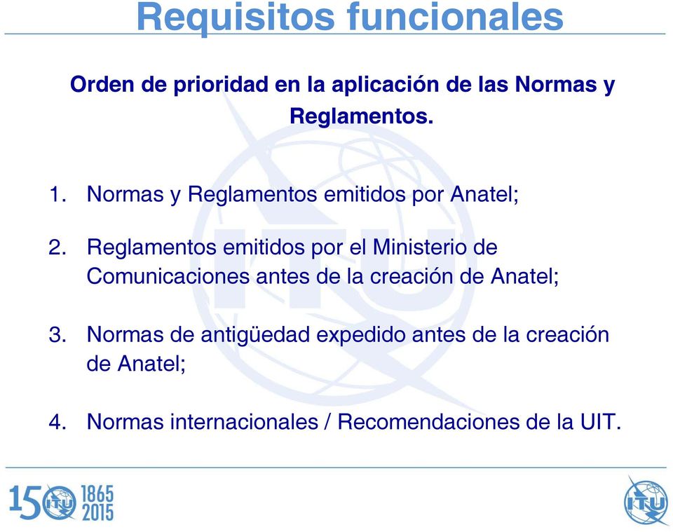 Reglamentos emitidos por el Ministerio de Comunicaciones antes de la creación de