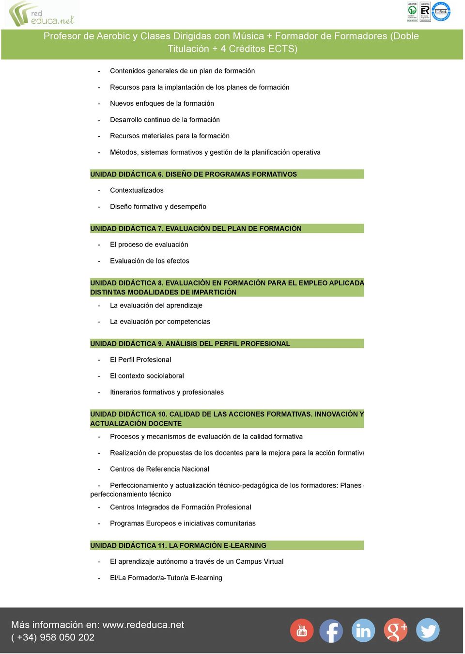DISEÑO DE PROGRAMAS FORMATIVOS - Contextualizados - Diseño formativo y desempeño UNIDAD DIDÁCTICA 7.