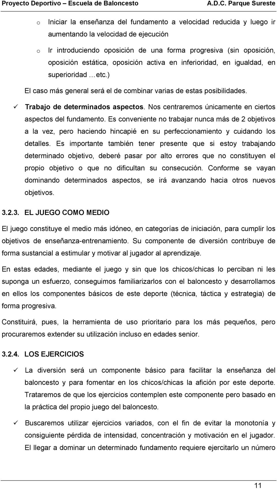 PROYECTO DEPORTIVO ESCUELA DE BALONCESTO - PDF Free Download