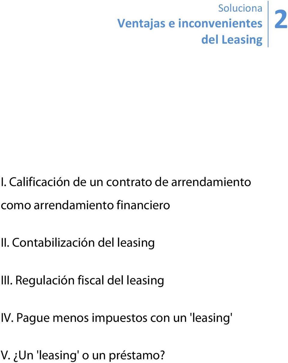Contabilización del leasing III.