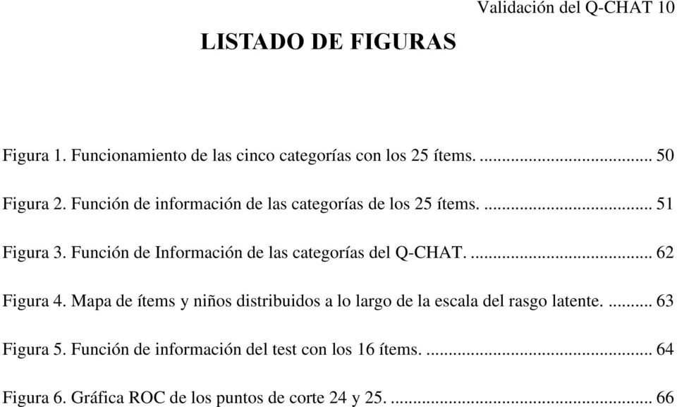 Función de Información de las categorías del Q-CHAT.... 62 Figura 4.