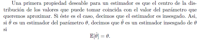 Estimadores Estimar un parámetro de un modelo probabilístico para la distribución de una variable X, consiste en obtener una aproximación de su valor con base en las observaciones. Definición.