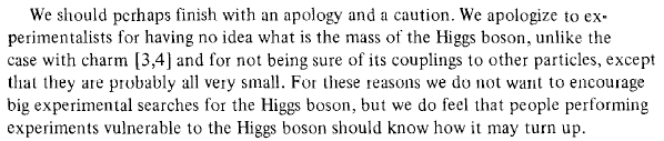 El primer estudio detallado del bosón de Higgs (1975)
