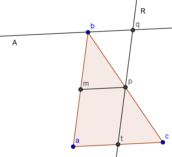 Diuja un triángulo y onstruye la ase media respeto a uno de los lados y mide amos segmentos. Mueve ualquier vértie de diho triángulo, puedes enontrar alguna regularidad?
