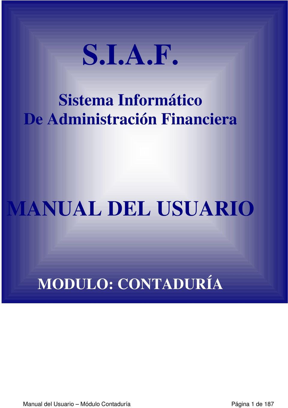 Administración Financiera MANUAL DEL
