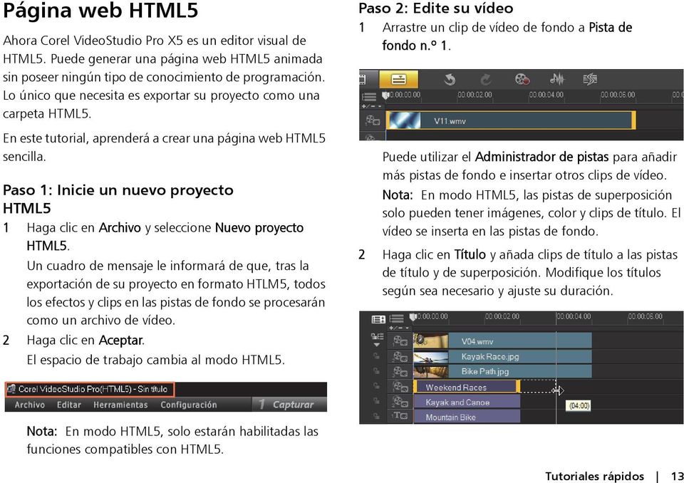 Paso 1: Inicie un nuevo proyecto HTML5 1 Haga clic en Archivo y seleccione Nuevo proyecto HTML5.