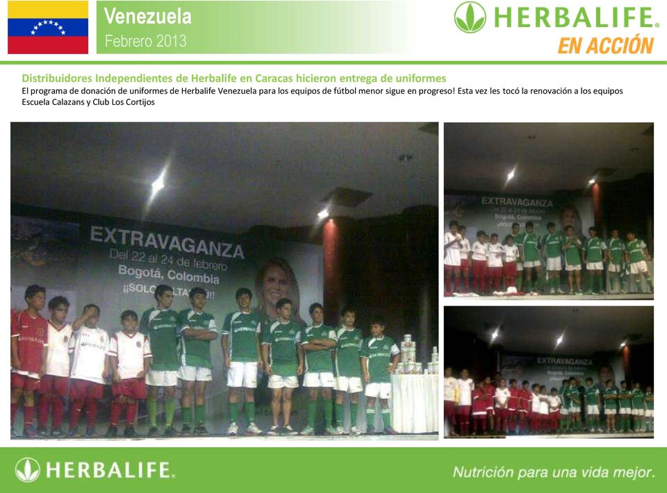 Herbalife Venezuela para los equipos de fútbol menor sigue en progreso!
