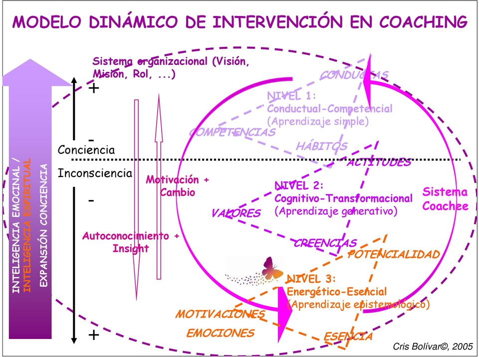 ..) CONDUCTAS + NIVEL 1: Conductual-Competencial Inconsciencia - Motivación + Cambio Autoconocimiento + Insight (Aprendizaje simple)