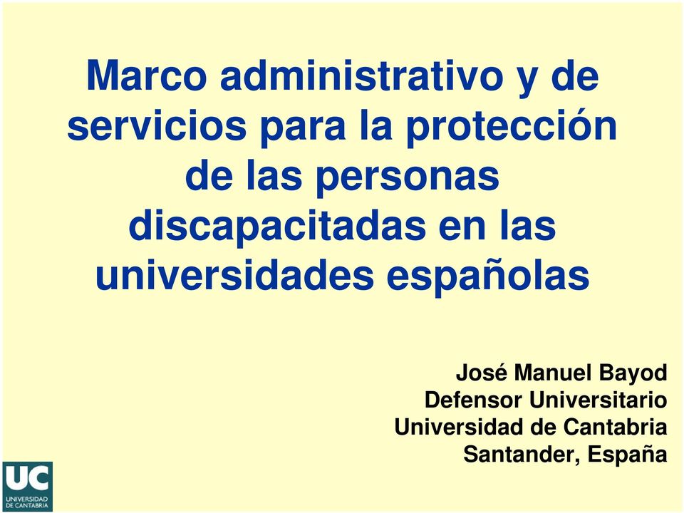 las universidades españolas Defensor