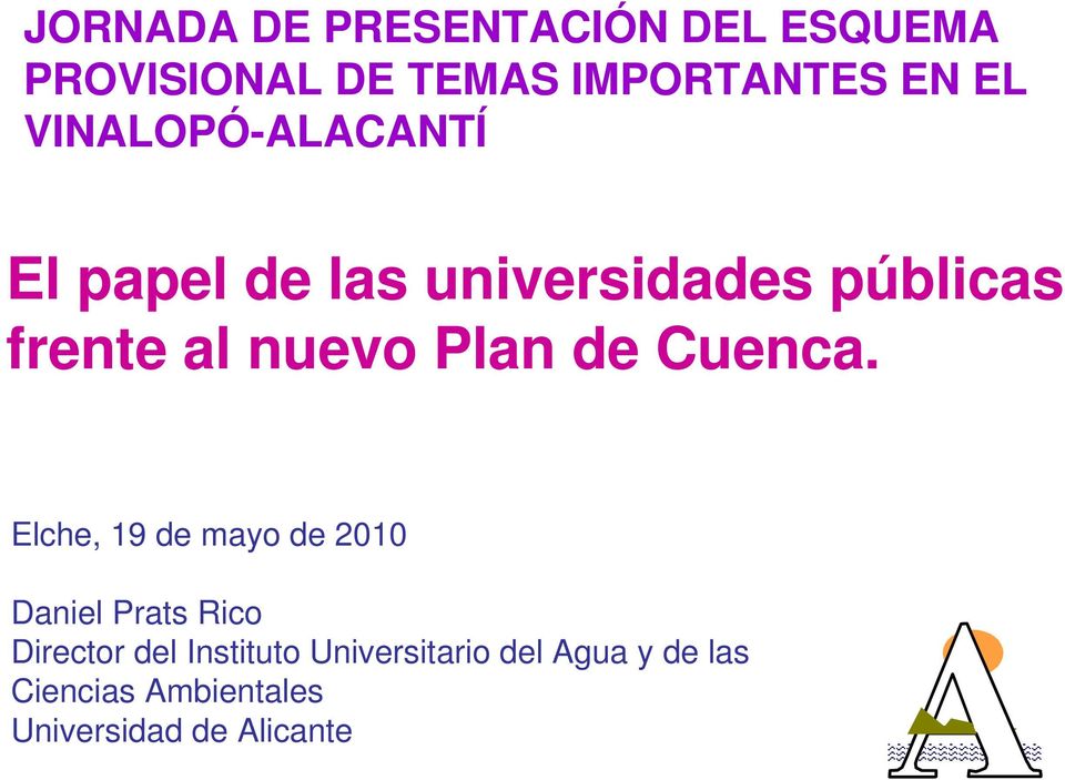 Plan de Cuenca.