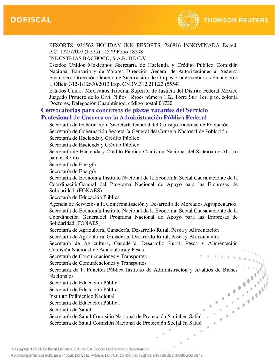 Grupos e Intermediarios Financieros E Oficio 312-1/12690/2013 Exp. CNBV.312.211.