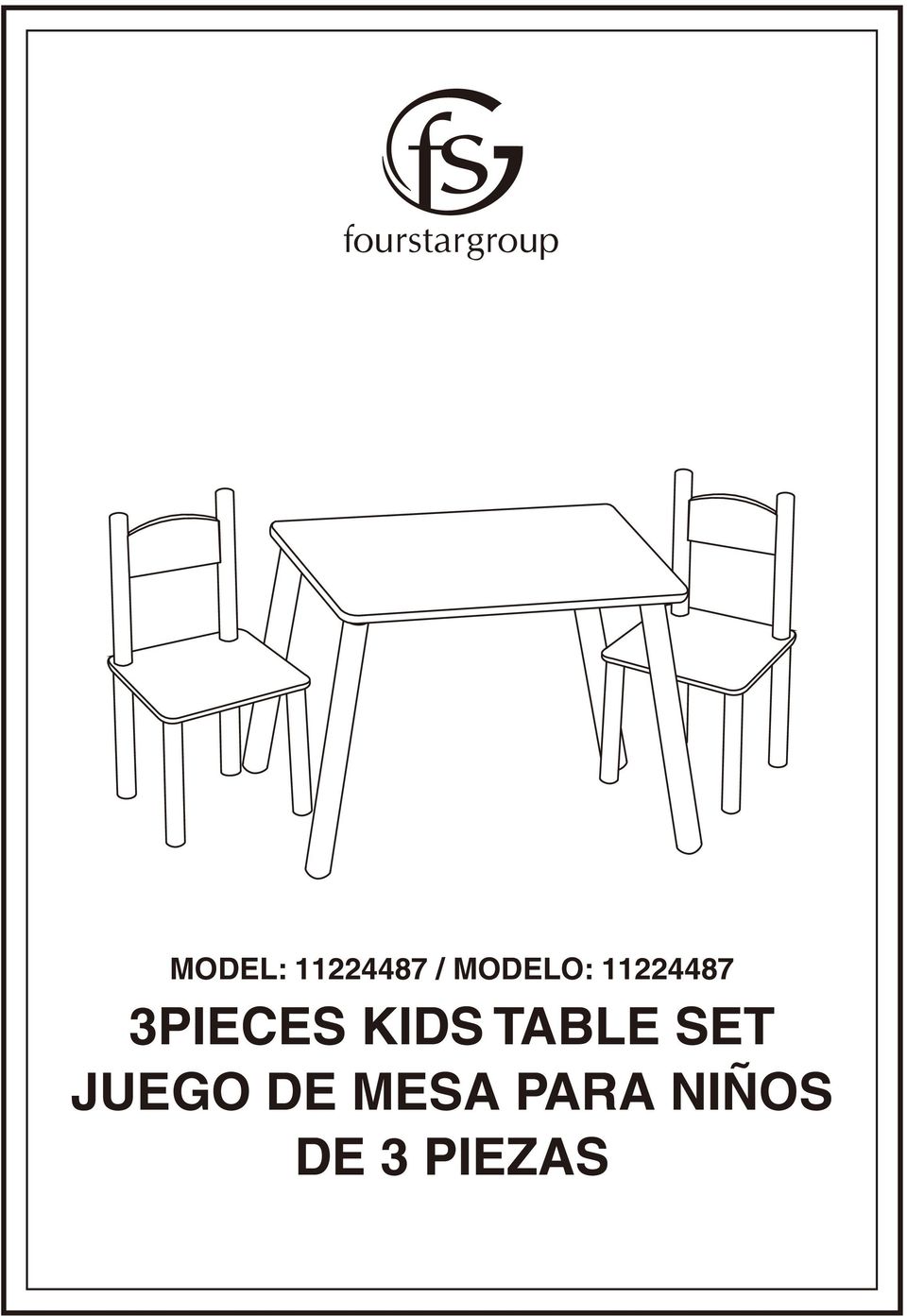 3PIECES KIDS TABLE SET