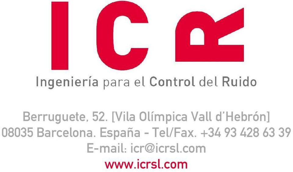 08035 Barcelona. España - Tel/Fax.