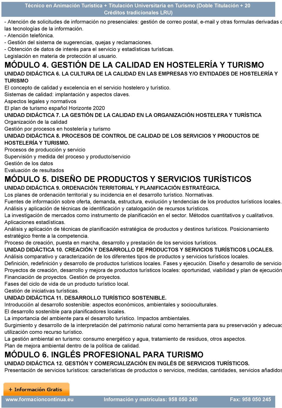 GESTIÓN DE LA CALIDAD EN HOSTELERÍA Y TURISMO UNIDAD DIDÁCTICA 6.