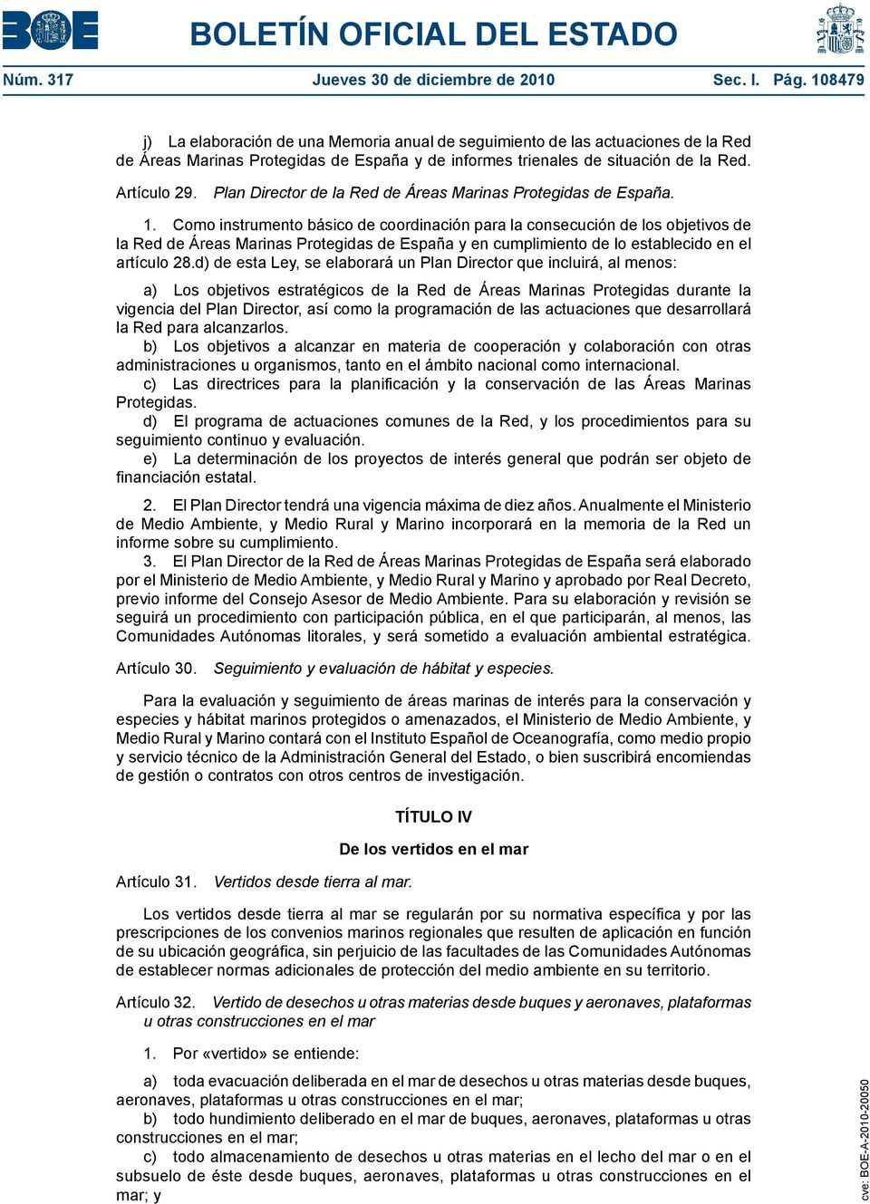 Plan Director de la Red de Áreas Marinas Protegidas de España. 1.