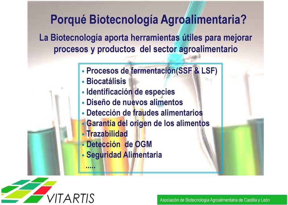 agroalimentario Procesos de fermentación(ssf & LSF) Biocatálisis Identificación de especies