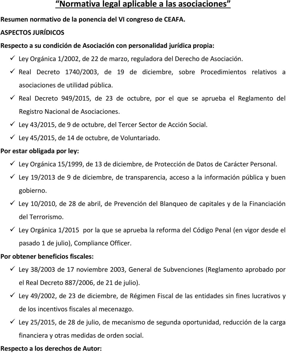 Real Decreto 1740/2003, de 19 de diciembre, sobre Procedimientos relativos a asociaciones de utilidad pública.