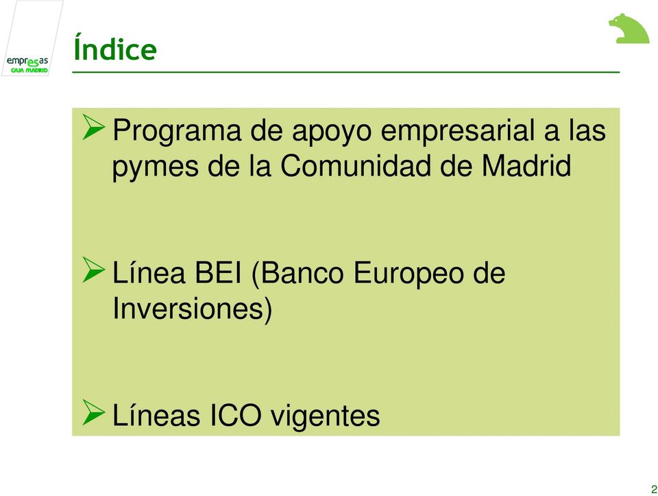 Comunidad de Madrid Línea BEI