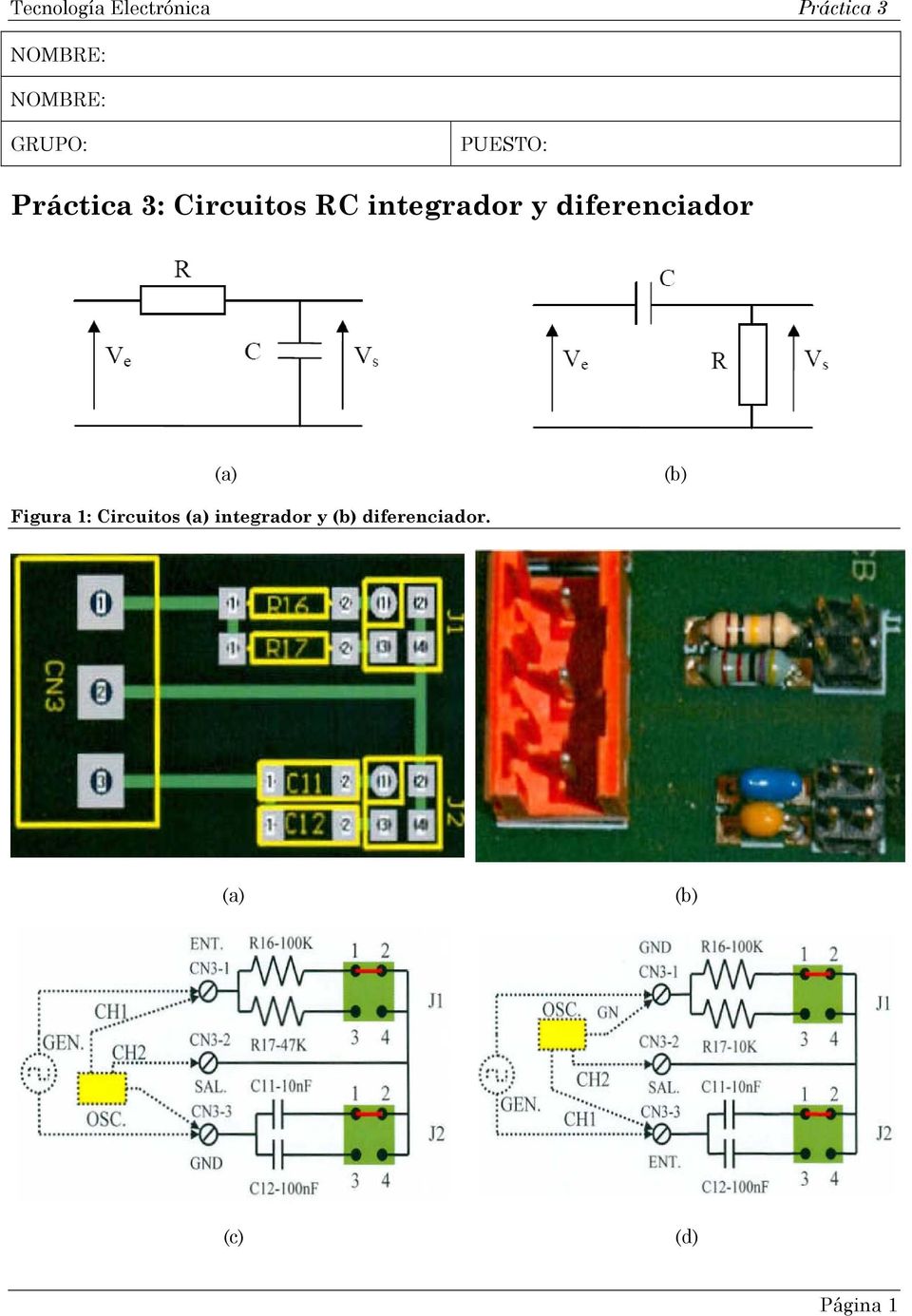 (a) (b) Figura 1: Circuitos (a) integrador