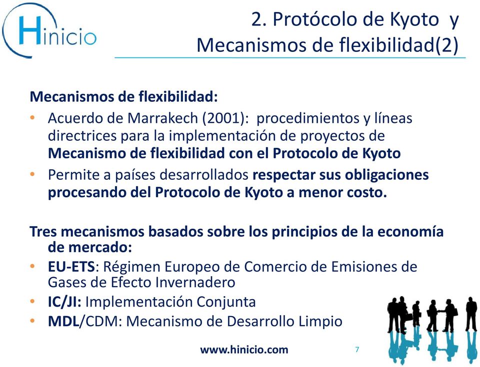 obligaciones procesando del Protocolo de Kyoto a menor costo.