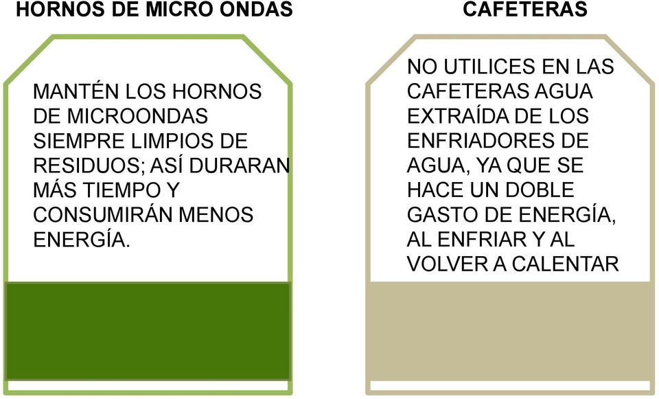 CAFETERAS NO UTILICES EN LAS CAFETERAS AGUA EXTRAÍDA DE LOS ENFRIADORES