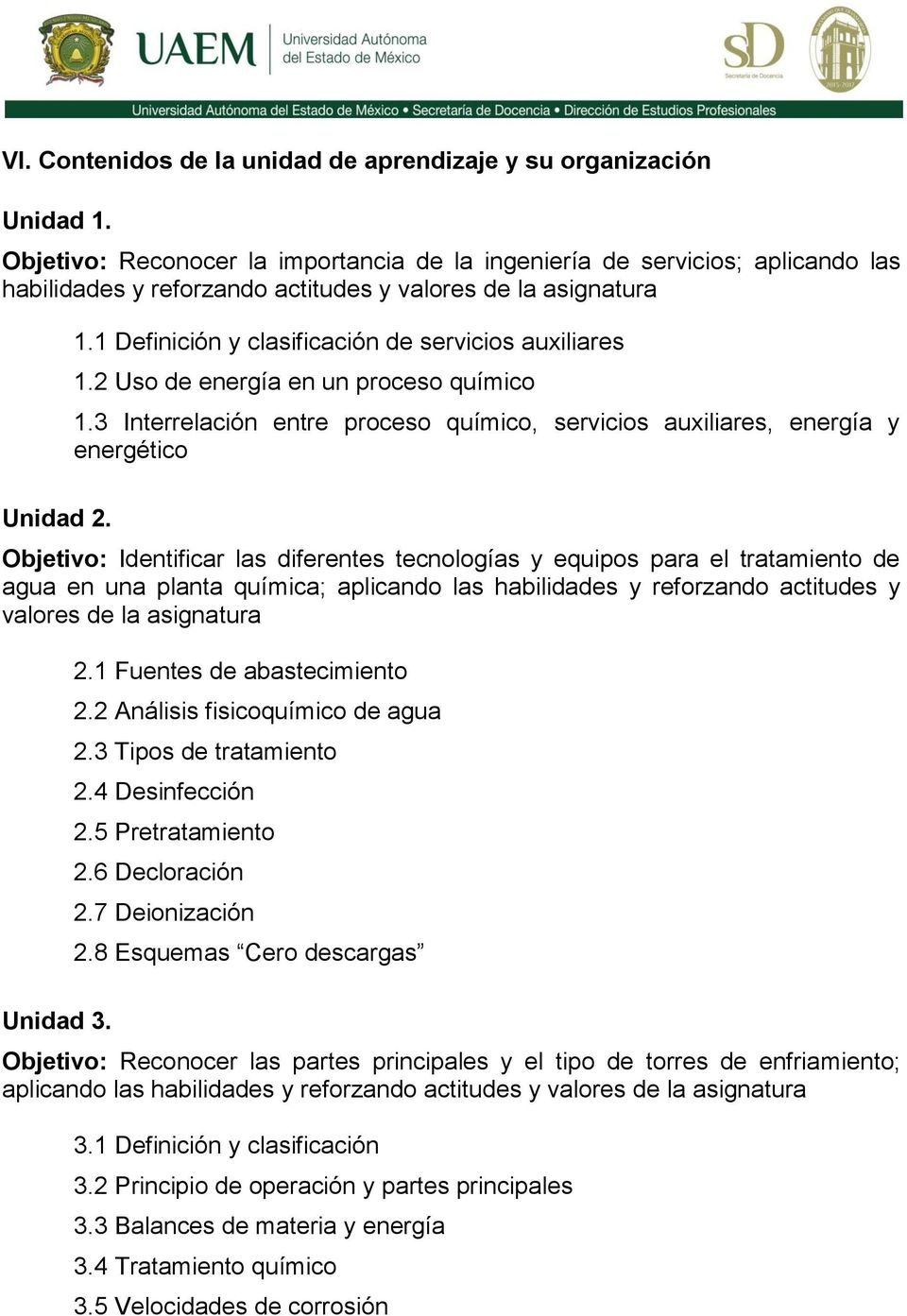 1 Definición y clasificación de servicios auxiliares 1.2 Uso de energía en un proceso químico 1.