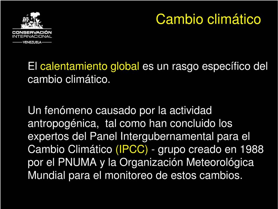 expertos del Panel Intergubernamental para el Cambio Climático (IPCC) - grupo creado