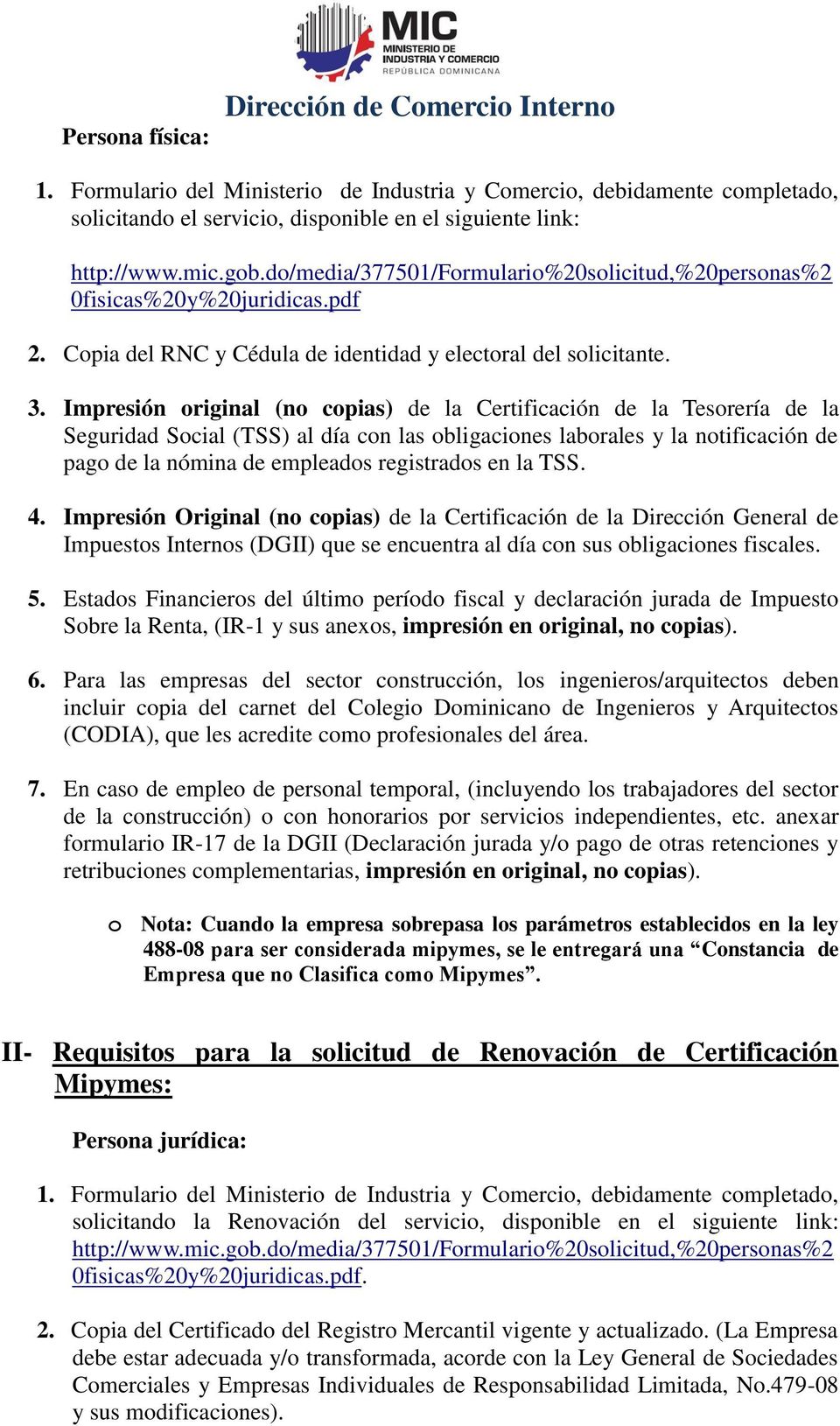 Impresión Original (no copias) de la Certificación de la Dirección General de 5.