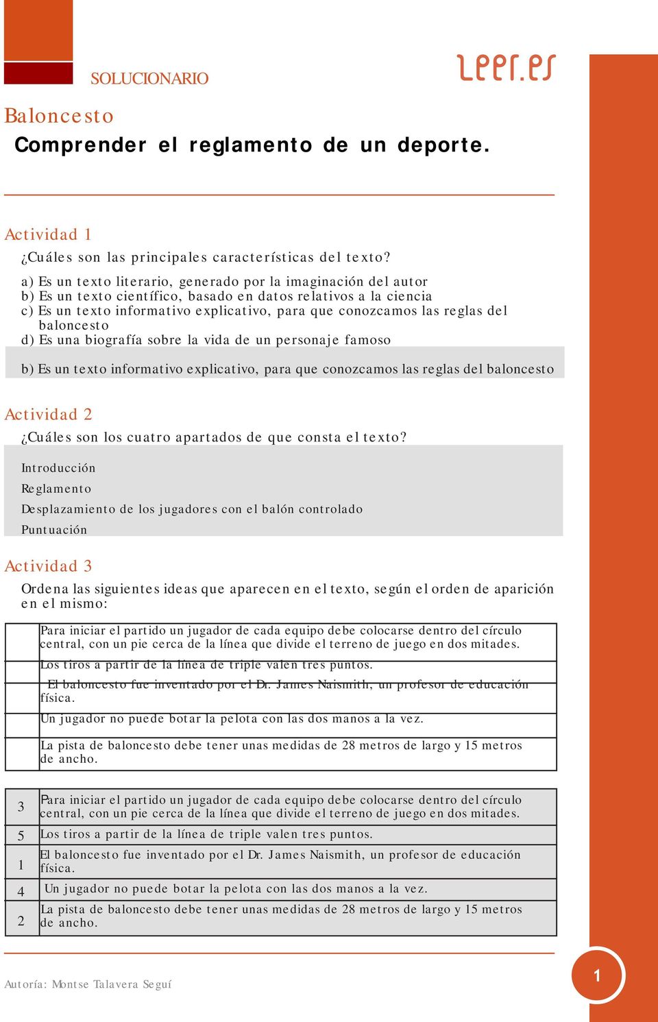 Baloncesto Comprender el reglamento de un deporte. - PDF Free Download