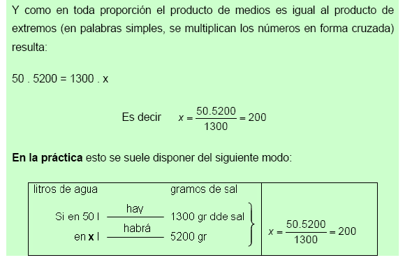 1.1. Regla de tres simple directa Los problemas en los que se conocen tres cantidades de dos magnitudes, directamente proporcionales se llaman problemas de