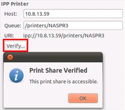 3. Haga clic en Impresora de red y luego seleccione 'Protocolo de Impresión de Internet (IPP)'. La dirección IP del NAS ya está en el campo Host.