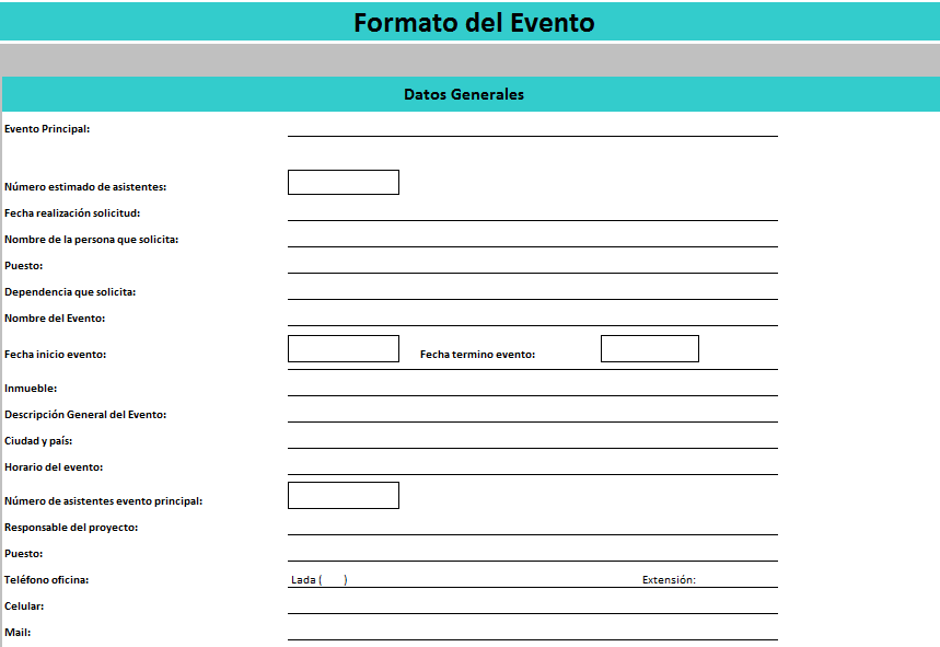 1 Documentación soporte: Formato del evento Responsable del evento