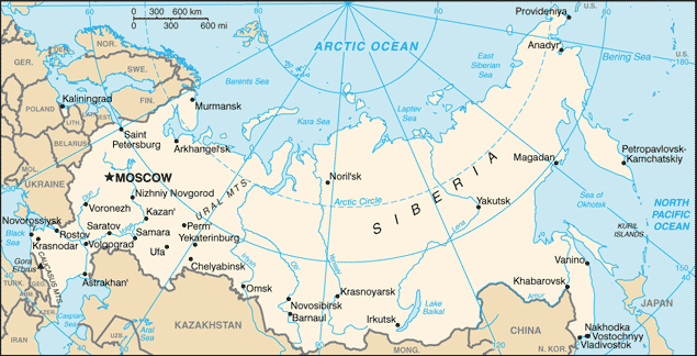 La Federación Rusa Ubicada en la parte norte de Asia y la parte oriental de Europa Ocupado la sexta parte del mundo.