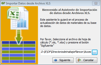 Imágenes en 3D del Extrusor ALCEMAR Importador de Datos desde Archivos XLS (MS. Excel) Nueva herramienta que permite modificar datos de materiales existentes o agregar materiales nuevos.