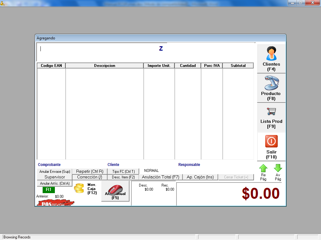 INICIO Al iniciar el sistema de facturación Monotri visualizará una ventana desde la cual podrá acceder a los distintos tipos de facturación, clientes, consulta de productos, etc.