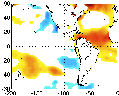 Sequías Toward an en explanation cuenca of extreme Amazónica low-flow peruana discharge C SST anomaly Apr-Aug 1995 Datos océano atmosféricos : En el mar: Temperaturas de la superficie del mar - SST