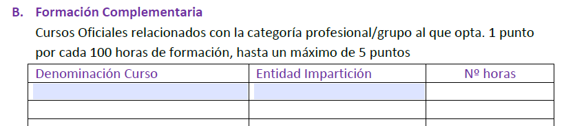 A efectos de comprobar si su titulación se corresponde con la/s específica/s o la/s opcional/es, consulte el Convenio Colectivo vigente para Castilla La Mancha Media, que podrá encontrar en esta