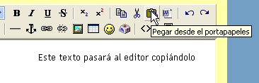 Opciones típicas de procesador de texto Copiar / Cortar / Pegar.