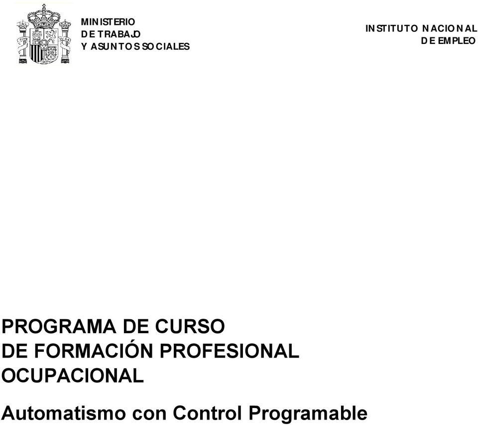 PROGRAMA DE CURSO DE FORMACIÓN