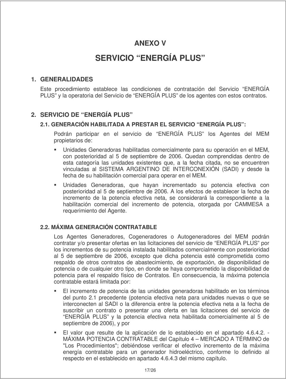 SERVICIO DE ENERGÍA PLUS 2.1.