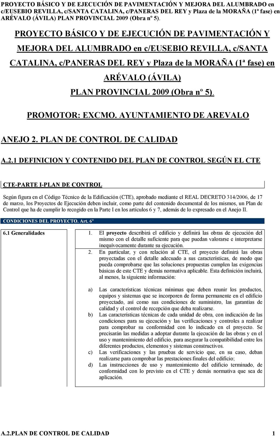 PLAN DE CONTROL DE CALIDAD A.2.